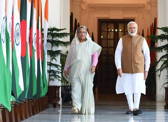 Prime Minister of India Narendra Modi and Prime Minister of Bangladesh Sheikh Hasina. &nbsp;