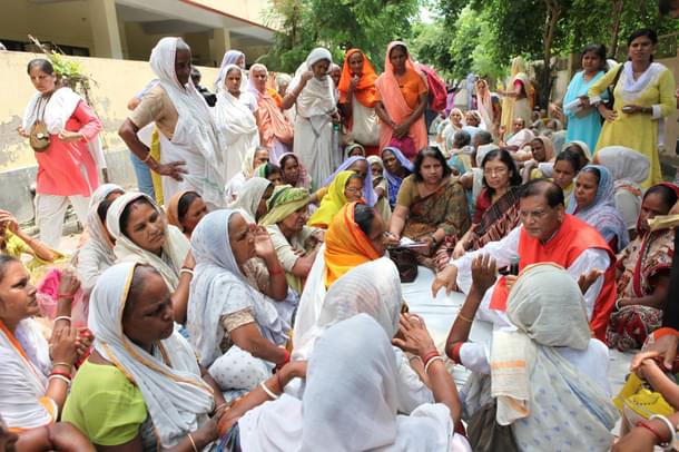 Widows of Vrindavan cared for by Sulabh.  