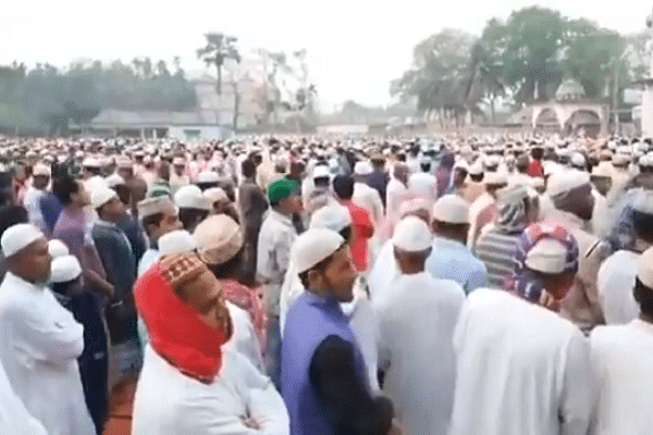 Video screengrab of prayer meet in Bangladesh (AFP)