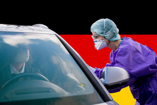 German hospital creates drive-through for coronavirus tests. 