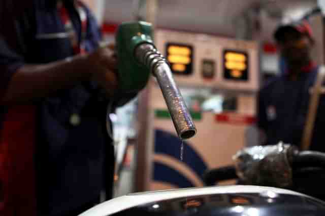 A petrol station in Prabhadevi, Mumbai. (Sattish Bate/Hindustan Times via GettyImages)