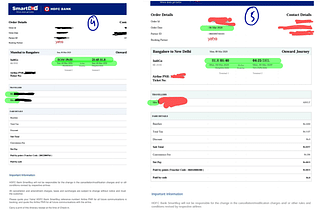 (L): The two tickets booked from Mumbai to Bengaluru for 8 March evening. (R): A single ticket for the wife, for a flight that was scheduled to leave merely 4 hours after their first flight landed. Contrary to what has been mentioned in the report, the e-tickets suggest that the wife had not been to the city, and did not escape from any quarantine facility.&nbsp;