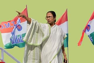 Mamata Banerjee at a protest rally.&nbsp;