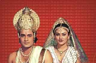Arun Govil as Rama and Deepika Chikhalia as Sita
