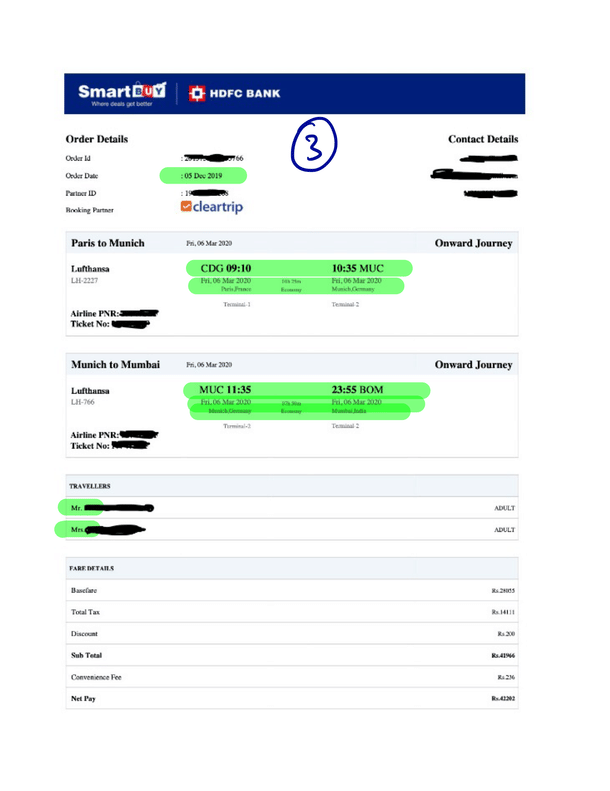 (Highlighted in Green) The couple boarded their flight home on 6 March, and not 27 February, as the report suggested. Also, the couple took their flight from Paris, France, and had a brief layover in Germany. The couple travelled to Greece, Switzerland, and France on their trip. 
