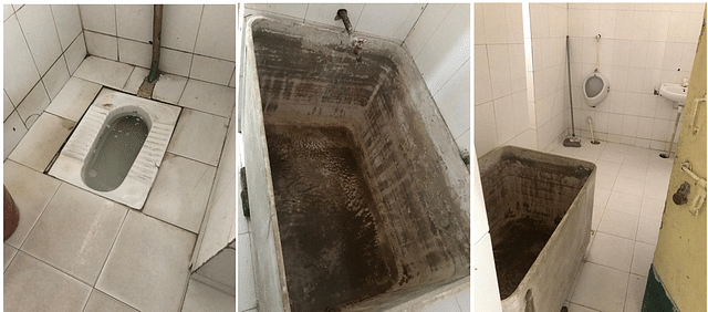Images of the isolation ward in Agra where the wife of the Google techie was taken on Day 1. She took these photos and shared them with her brother-in-law. On 13 March, while she was moved to a better facility, her family was asked to remain at the same ward.&nbsp;