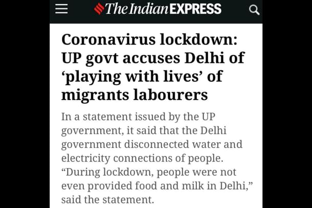 A headline in a news website 