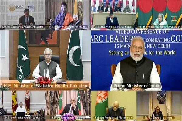 Calling on the SAARC nations to set an example for the world, Modi had reached out to the eight-member regional grouping to discuss Covid-19 through a video conference. (Photo: ANI)