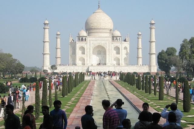 The Taj Mahal in Agra.