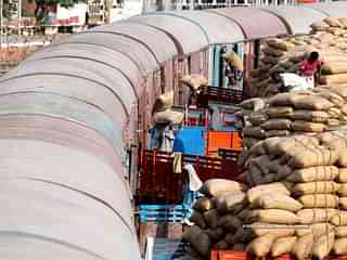Goods train being loaded (Representative Image)
