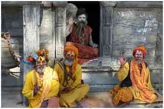 Sadhus at a temple.