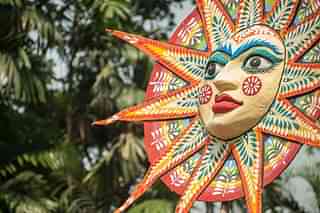 A motif of the sun displayed at Mangal Shobhajatra procession in Pohela Boishakh celebration in Dhaka. &nbsp;
