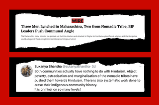 The Wire report and Sukanya Shantha’s tweet.