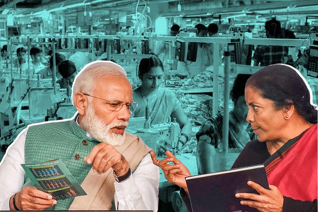 Prime Minister Narendra Modi with Finance Minister Nirmala Sitharaman.