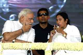 West Bengal Chief Minister Mamata Banerjee with Prime Minister Narendra Modi.