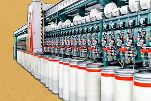 View of a textile factory. 