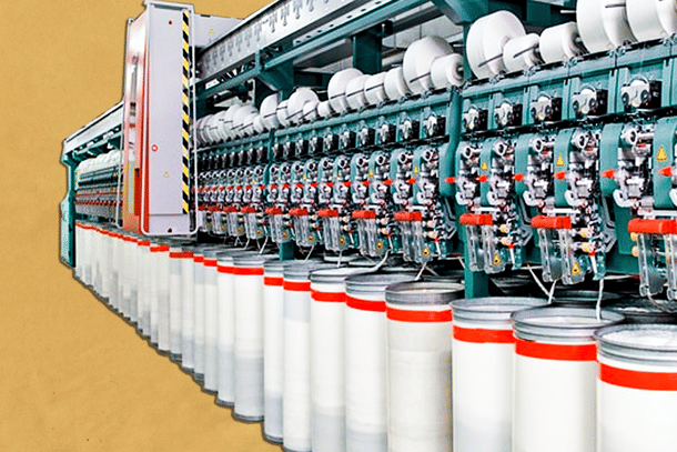 View of a textile factory. 