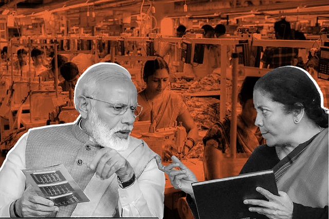 Prime Minister Narendra Modi with Finance Minister Nirmala Sitharaman.