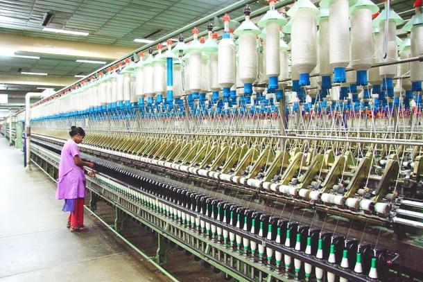 A representative image of a textile factory. 