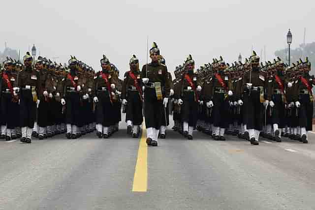 An Indian Army contingent at Rajpath in New Delhi. (Representative image) (MONEY SHARMA/AFP/Getty Images)