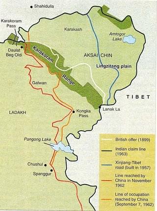 This map indicates the location of the Galwan Valley and other important landmarks in Eastern Ladakh like Chushul, Spanggur Gap, Pangong Lake and Daulat Beg Oldi.&nbsp;