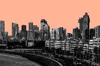 Mumbai’s marine drive with the city’s skyline in the background. (Swarajya Magazine)