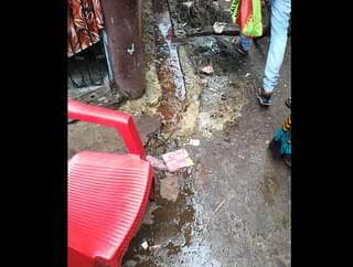 A clogged drain in Mohalla Kalibagh in West Champaran, Bihar.