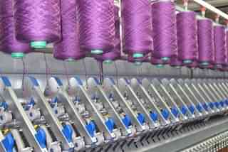 A machine in a textile factory.&nbsp;