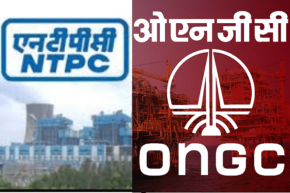 NTPC logo (Left), ONGC logo (Right)
