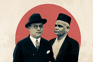 Dr Narayan Bhaskar Khare, right, and Emanuel Celler.
