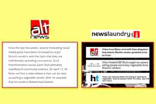Screenshots of Alt News and Newslaundry reports.&nbsp;