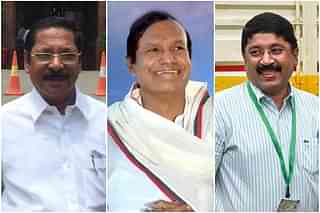 Left to right: RS Bharathi, TR Baalu and Dayanidhi Maran