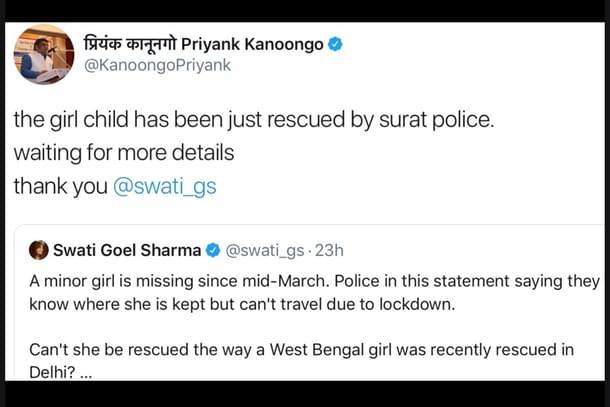 The tweet by NCPCR chairman