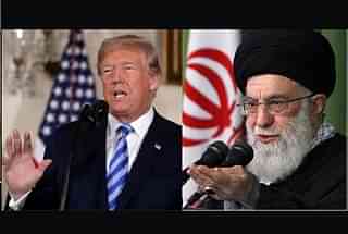 Donald Trump (L), Ayatollahs Ali Khamenei (R)