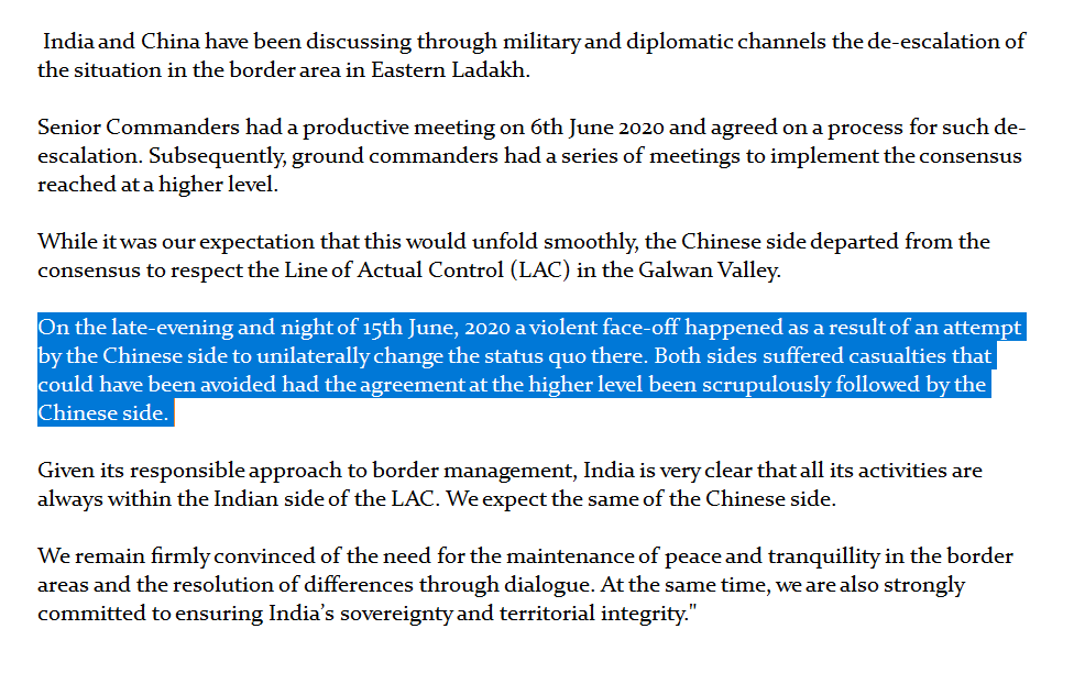 'Violent FaceOff A Result Of China's Attempt To Unilaterally Change