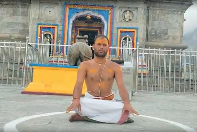 Santosh Trivedi, a priest at Kedarnath Dham, is on a solo-protest against the state govt's decision for over 10 days