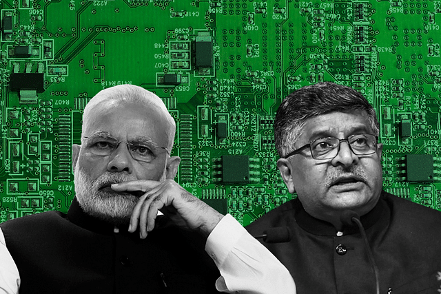 Prime Minister Narendra Modi and Minister Ravi Shankar Prasad.