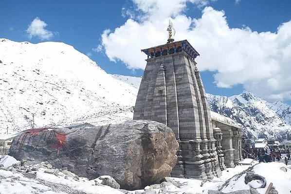 The legendary rock that shielded the Kedarnath shrine from destruction during the 2013 floods.