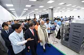 PM Modi at Samsung’s plant in Noida (Representative Image) (@MEAIndia/Twitter)