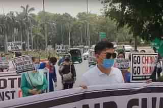 NE Organisation members protest against China (YouTube Screengrab)