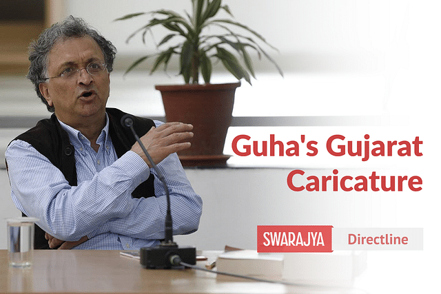 Guha's history with taking shots at Gujarat is well known