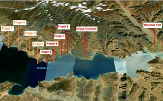 While India holds area upto the western side of Finger 4, which is also called Foxhole Point or Foxhole Ridge, and claims that the LAC runs through Finger 8, China claims that the LAC is close to Finger 2. India has been sending patrols upto Finger 8 for years while the Chinese patrol upto the eastern side Finger 4. (Twitter)