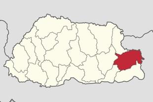 Map showing Trashigang district of Bhutan (Wikimedia Commons)