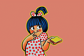 Amul Girl, the advertising mascot used by Amul