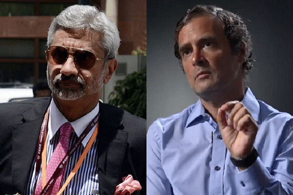 Dr S Jaishankar - left, Rahul Gandhi - right 