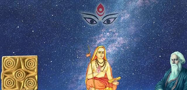 From the Vedic seers and Harappan designs to Adi Sankaracharya to Gurudev Tagore : the winkless eyes of the Divine Feminine is a constant presence in the national life of the Hindus.