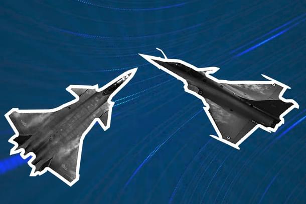 Chinese J-20 (left) and French Rafale (right)