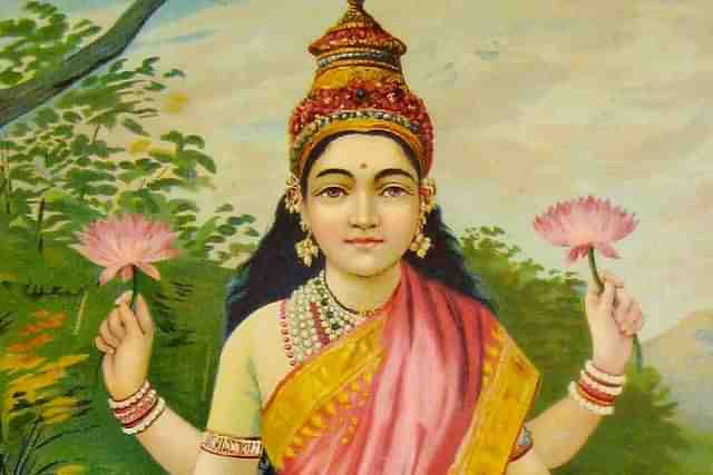 Lakshmi by Raja Ravi Varma (Wikimedia Commons)&nbsp;