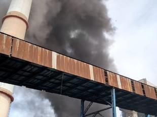Smoke after the boiler explosion at NLC thermal plant in Neyveli of Tamil Nadu (Picture via Twitter)