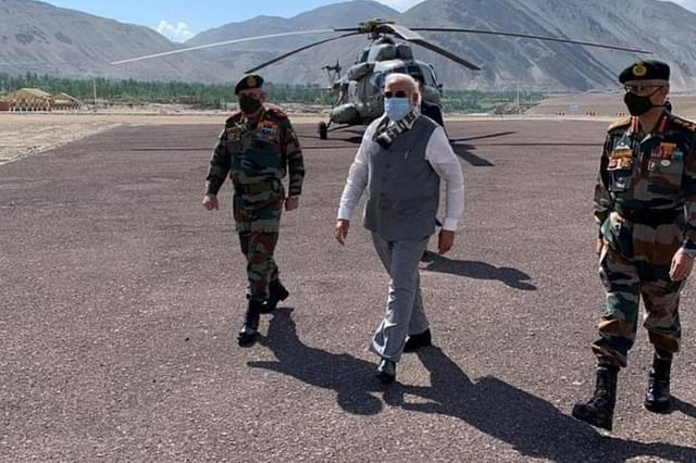 PM Modi in Ladakh (Pic Via Twitter)